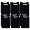 Better Office Products Plastic Clipboards, Durable, 12.5 x 9 Inch, Low Profile Clip, Black, Set of 12, 12PK 45011